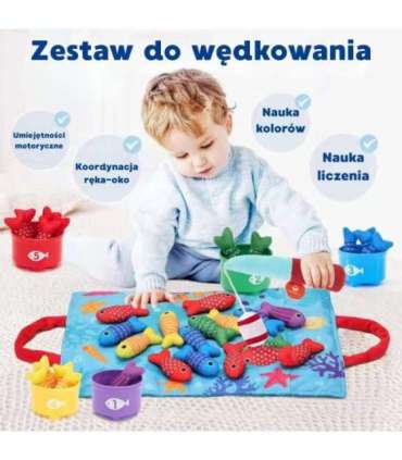 WOOPIE Zestaw Małego Wędkarza Nauka Liczenia 22 El.