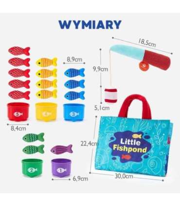 WOOPIE Zestaw Małego Wędkarza Nauka Liczenia 22 El.