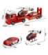 WOOPIE Zestaw Pojazdów Laweta Strażacka Helikopter Samochód Dźwięk Światła