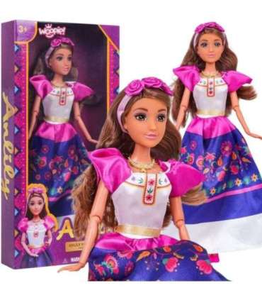 WOOPIE ROYAL Lalka Modowa Lily Tradycyjny Strój Kwietny Wzór