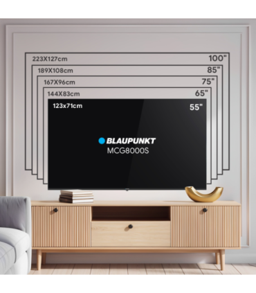 Blaupunkt Mini LED TV 55MCG8000S 55 Smart TV Google TV Black
