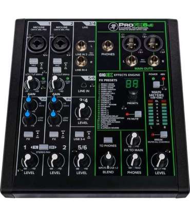 Mackie ProFX6v3 - 6-channel analogue mixer with USB interface, black