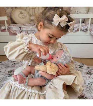 WOOPIE ROYAL Пупс 36 см в одежде с мишкой, с аксессуарами для кормления