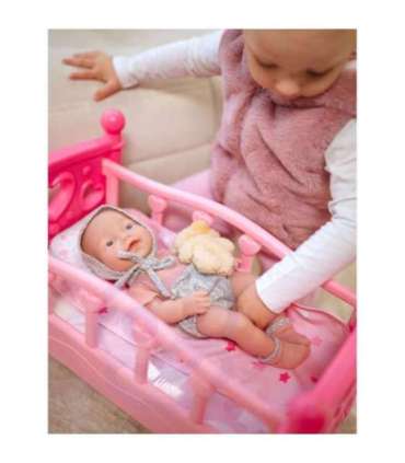 WOOPIE ROYAL Пупс 36 см в одежде с мишкой, с аксессуарами для кормления