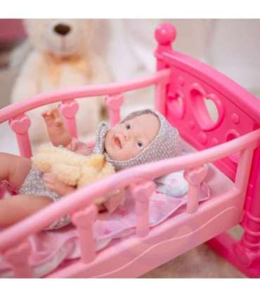 WOOPIE ROYAL Пупс 36 см в одежде с мишкой, с аксессуарами для кормления