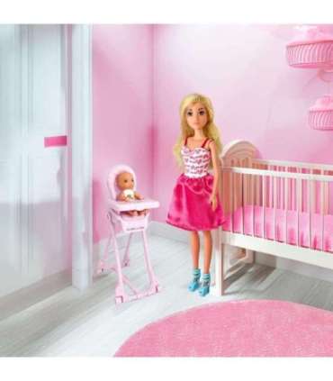 WOOPIE ROYAL Lalka Lily Bobas Krzesełko do Karmienia Zestaw Akcesoria