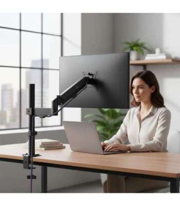 Maclean monitor mount, gas spring, 17"-32", 2-10kg, black, MC-135