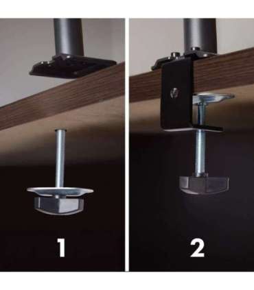 Maclean monitor mount, gas spring, 17"-32", 2-10kg, black, MC-135