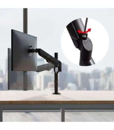 Maclean monitor mount, gas spring, 17"-32", 2-10kg, black, MC-135