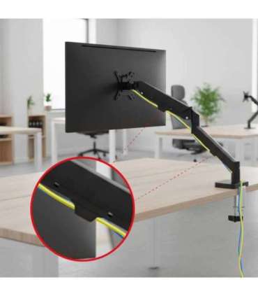 Maclean monitor mount, gas spring, 17"-32", 2-10kg, black, MC-133