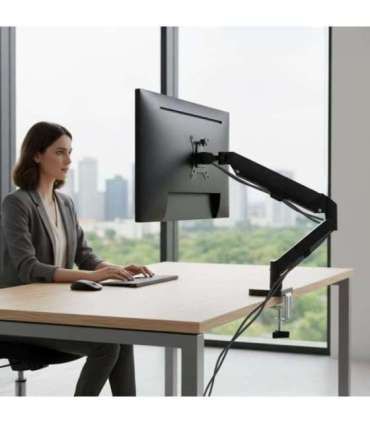 Maclean monitor mount, gas spring, 17"-32", 2-10kg, black, MC-133