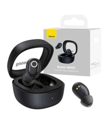 Wireless headphones Baseus Bowie WM02 TWS, Bluetooth 5.0 (black)