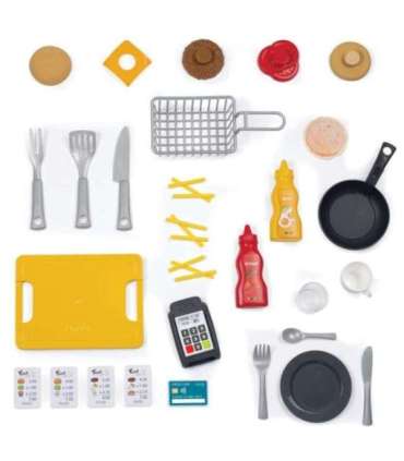 SMOBY Ресторан-бар для детей 2 в 1 - кухня, столовая и аксессуары