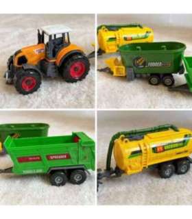 WOOPIE Zestaw Mini Farmera Traktory z Przyczepami