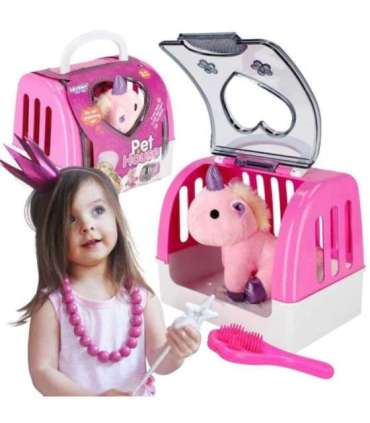 WOOPIE Transporter Domek dla Jednorożca Zestaw do Pielęgnacji