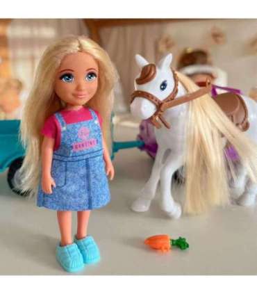 WOOPIE ROYAL Lalka Niki Zestaw z Koniem Samochodem i Przyczepą