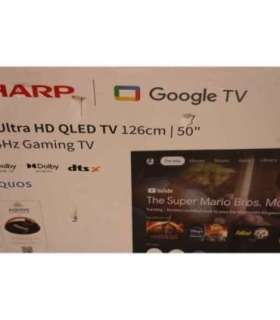 SALE OUT. Sharp 50HR7265E 50" (126cm) QLED 144Hz 4K Ultra HD Google TV, Dolby Vision, Dolby Atmos, Central Stand Sharp