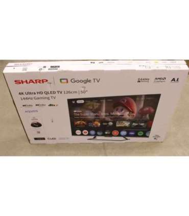 SALE OUT. Sharp 50HR7265E 50" (126cm) QLED 144Hz 4K Ultra HD Google TV, Dolby Vision, Dolby Atmos, Central Stand Sharp