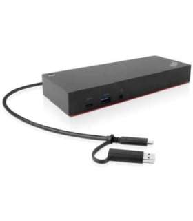 ThinkPad Hybrid USB A/C Dock 2xDisplayPort, 2xHDMI, 2x3840x2160-60Hz, 1Gbit LAN, 1xUSB-C Front 5xUSB-A 2xUSB2.0 3xUSB3.0 (EU)