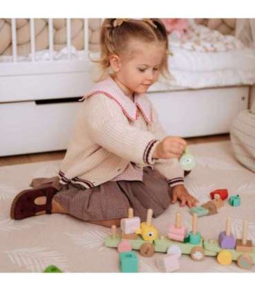 CLASSIC WORLD Montessori деревянная гусеница-паровозик (пазл)