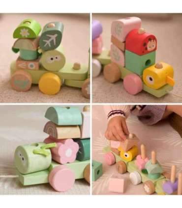 CLASSIC WORLD Montessori puidust röövikurongi pusle