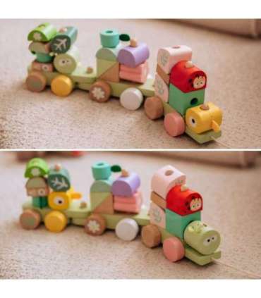 CLASSIC WORLD Montessori puidust röövikurongi pusle