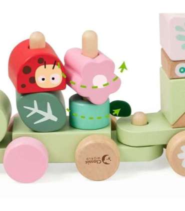 CLASSIC WORLD Montessori puidust röövikurongi pusle