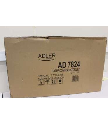 SALE OUT. Adler AD 7824 LED Electric Bathroom Radiator, White Adler LED Electric Bathroom Radiator AD 7824 |