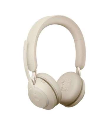 Jabra Evolve2 65 UC Stereo Link380c - wireless over-ear headphones, beige