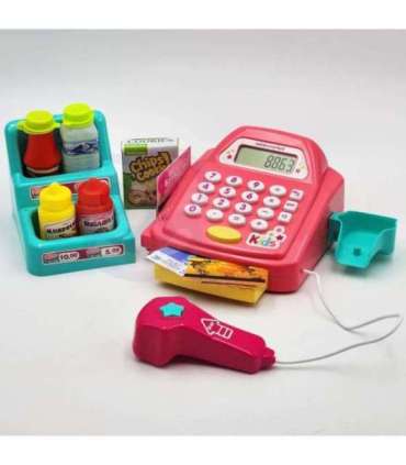 WOOPIE магазинная касса с полкой и аксессуарами, розовая