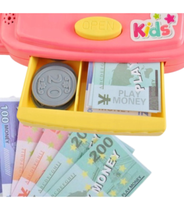 WOOPIE магазинная касса с полкой и аксессуарами, розовая