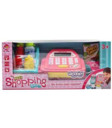 WOOPIE магазинная касса с полкой и аксессуарами, розовая