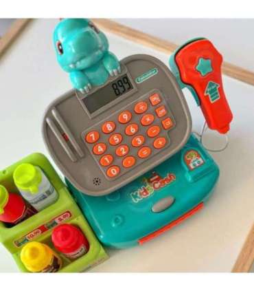 WOOPIE DINO poe kassaregister riiuliga, sinine