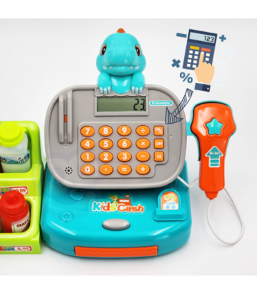 WOOPIE касса для магазина с полкой DINO, синяя