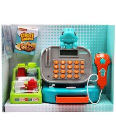 WOOPIE DINO poe kassaregister riiuliga, sinine