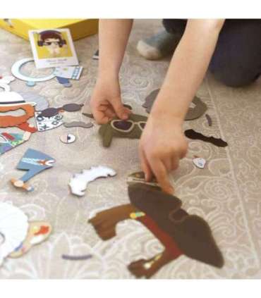 CLASSIC WORLD Układanka Magnetyczna Moda Zdjęcia Chłopcy 32 el.