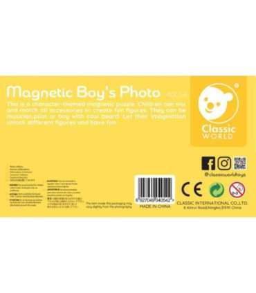 CLASSIC WORLD Układanka Magnetyczna Moda Zdjęcia Chłopcy 32 el.