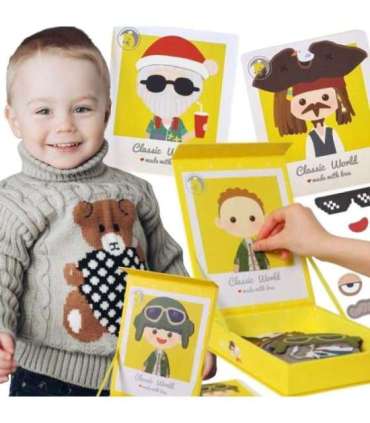 CLASSIC WORLD Układanka Magnetyczna Moda Zdjęcia Chłopcy 32 el.