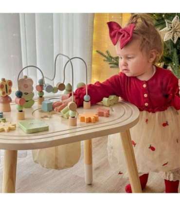 TOOKY TOY Drewniany Stolik Aktywności Safari