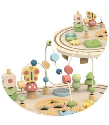 TOOKY TOY Drewniany Stolik Aktywności Safari