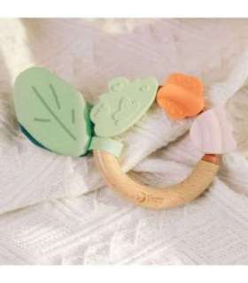 CLASSIC WORLD Drewniana Grzechotka  Sensoryczna Gryzak 2w1