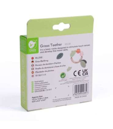 CLASSIC WORLD деревянная погремушка и сенсорный прорезыватель 2 в 1