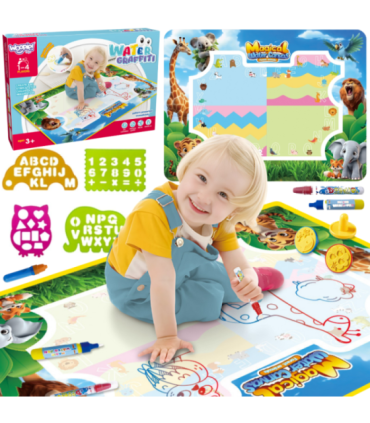 WOOPIE Mata Wodna do Malowania Safari Literki Cyferki