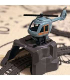 WOOPIE Elektryczna Kolejka Tor Retro Ciuchcia Lokomotywa + 2 Wagony – Zestaw 76 el.