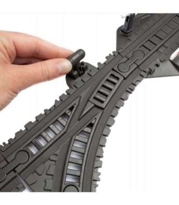 WOOPIE Elektryczna Kolejka Tor Retro Ciuchcia Lokomotywa + 2 Wagony – Zestaw 76 el.