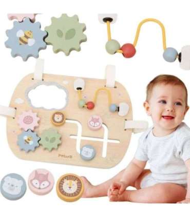 VIGA Drewniana Tablica Manipulacyjna Wielofunkcyjna