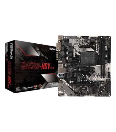 Asrock B450M-HDV R4.0 AMD B450 Socket AM4 micro ATX