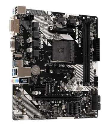 Asrock B450M-HDV R4.0 AMD B450 Socket AM4 micro ATX