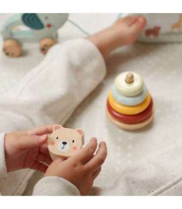 WOOPIE GREEN коробка-сортер 3 в 1 — кубики, пирамидка, слоник — FSC