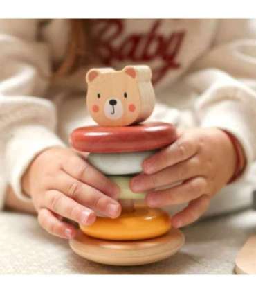 WOOPIE GREEN коробка-сортер 3 в 1 — кубики, пирамидка, слоник — FSC